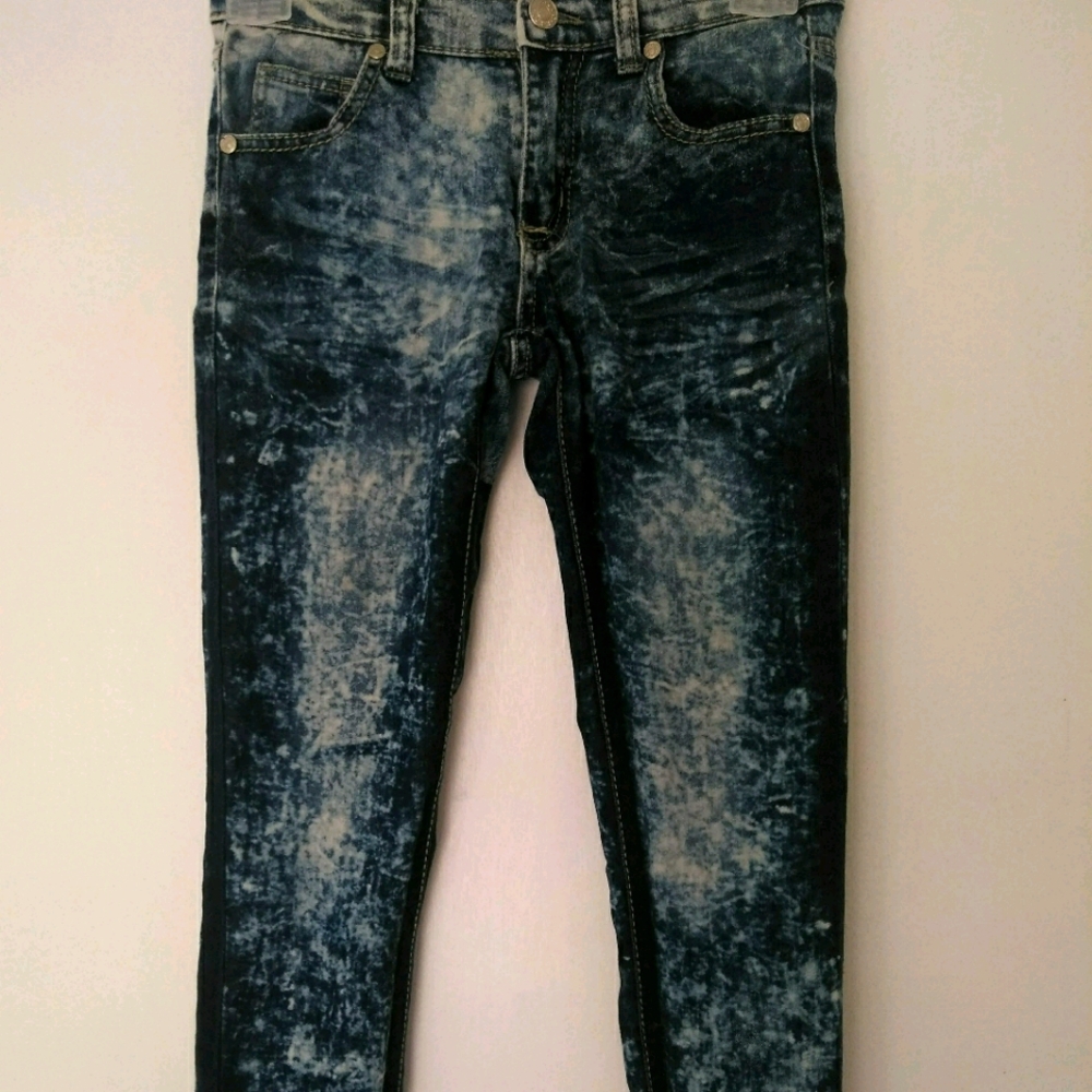 Distressed Blue Jeans